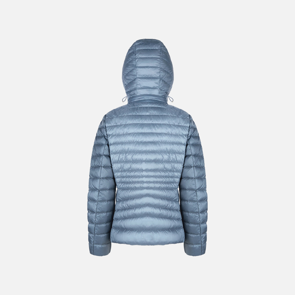 Short down jacket JAYSEN WOMAN Faded denim - image number 4 | GEOX