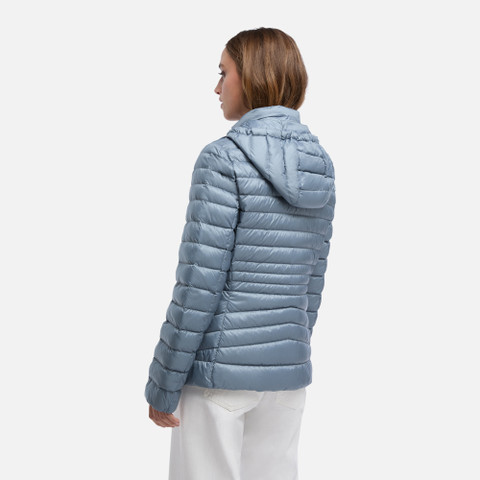 Short down jacket JAYSEN WOMAN Faded denim - image number 5 | GEOX