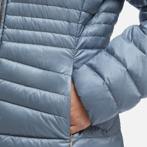 Short down jacket JAYSEN WOMAN Faded denim - image number 8 | GEOX