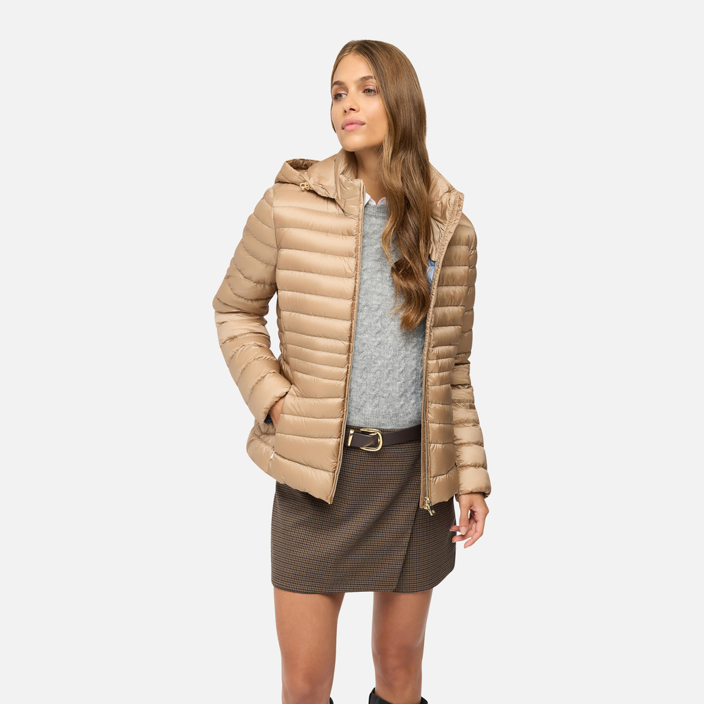 Doudoune courte JAYSEN FEMME Sable - image number 3 | GEOX