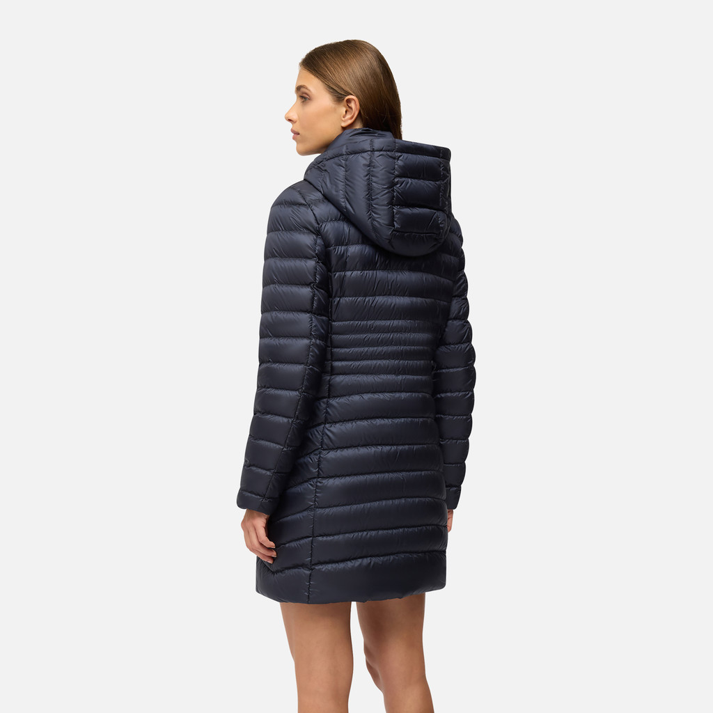 Full-length quilted coat JAYSEN WOMAN Sky captain - image number 2 | GEOX