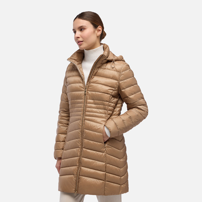 Doudoune longue JAYSEN FEMME Sable | GEOX