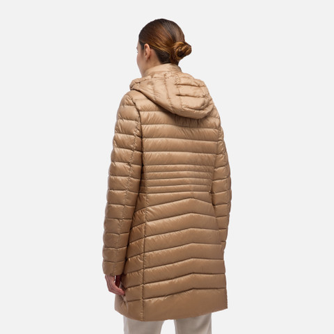 Full-length quilted coat JAYSEN WOMAN Natural - image number 5 | GEOX