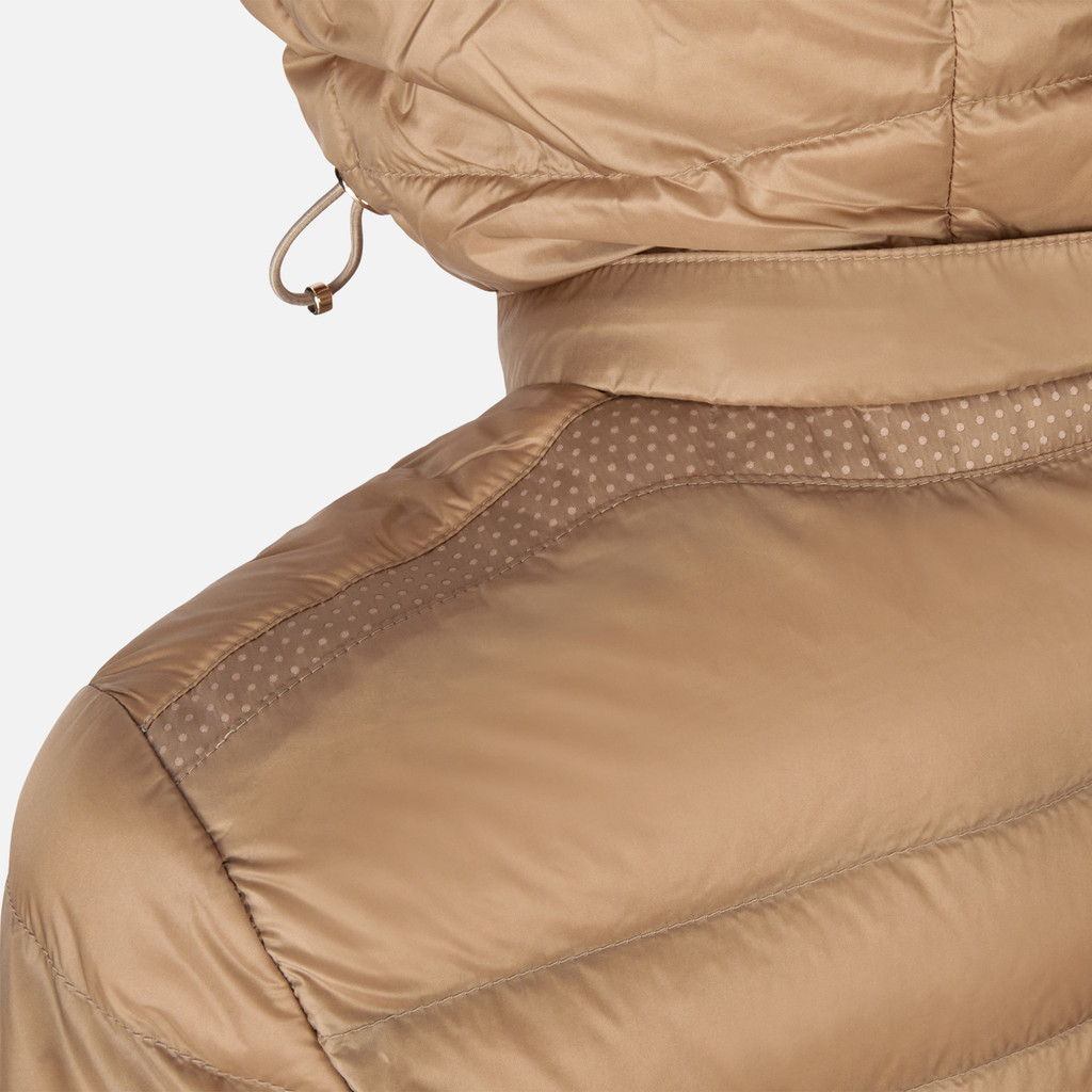 Full-length quilted coat JAYSEN WOMAN Natural - image number 6 | GEOX