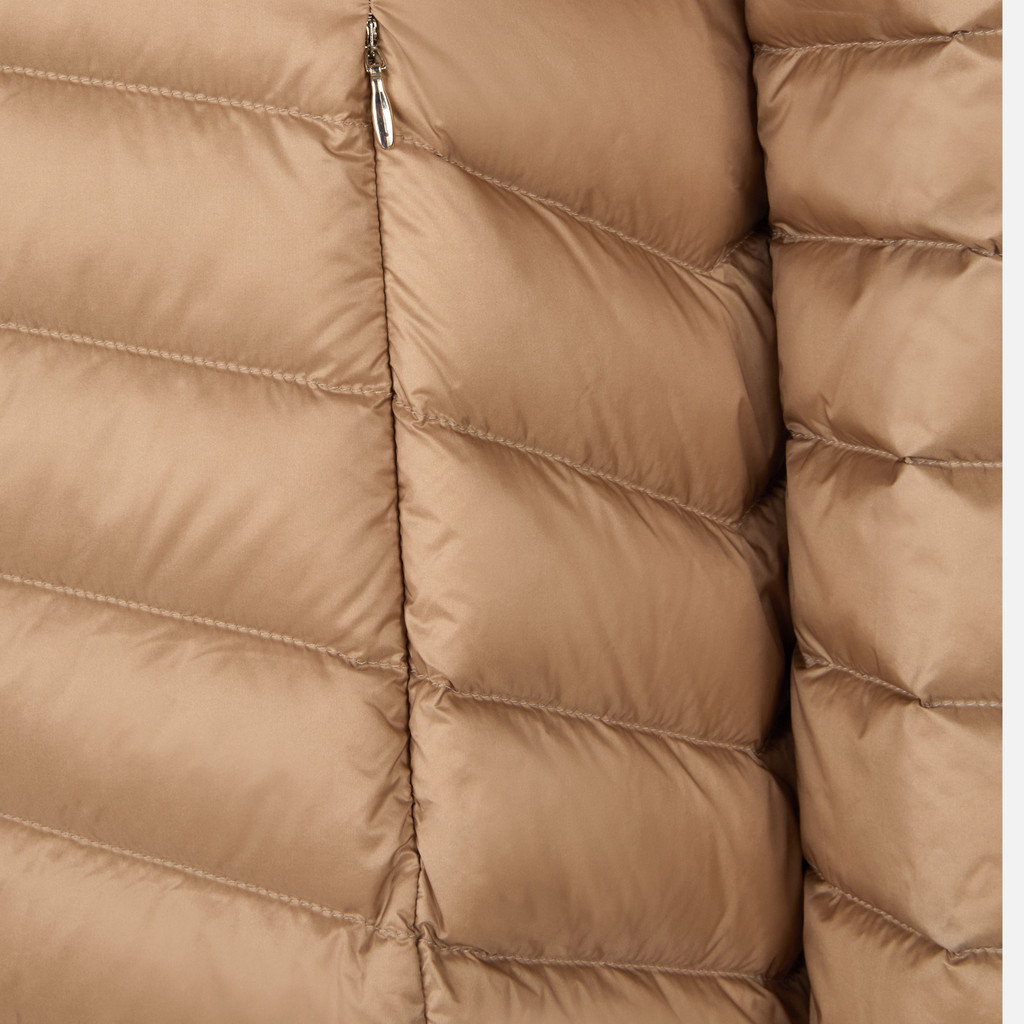 Full-length quilted coat JAYSEN WOMAN Natural - image number 7 | GEOX