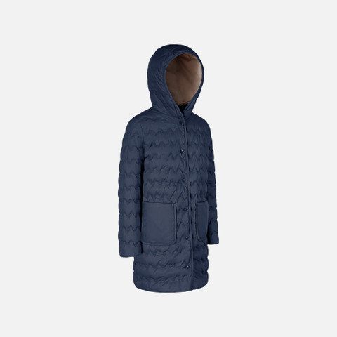 Full-length quilted coat MYLUSE WOMAN Sky captain - image number 1 | GEOX