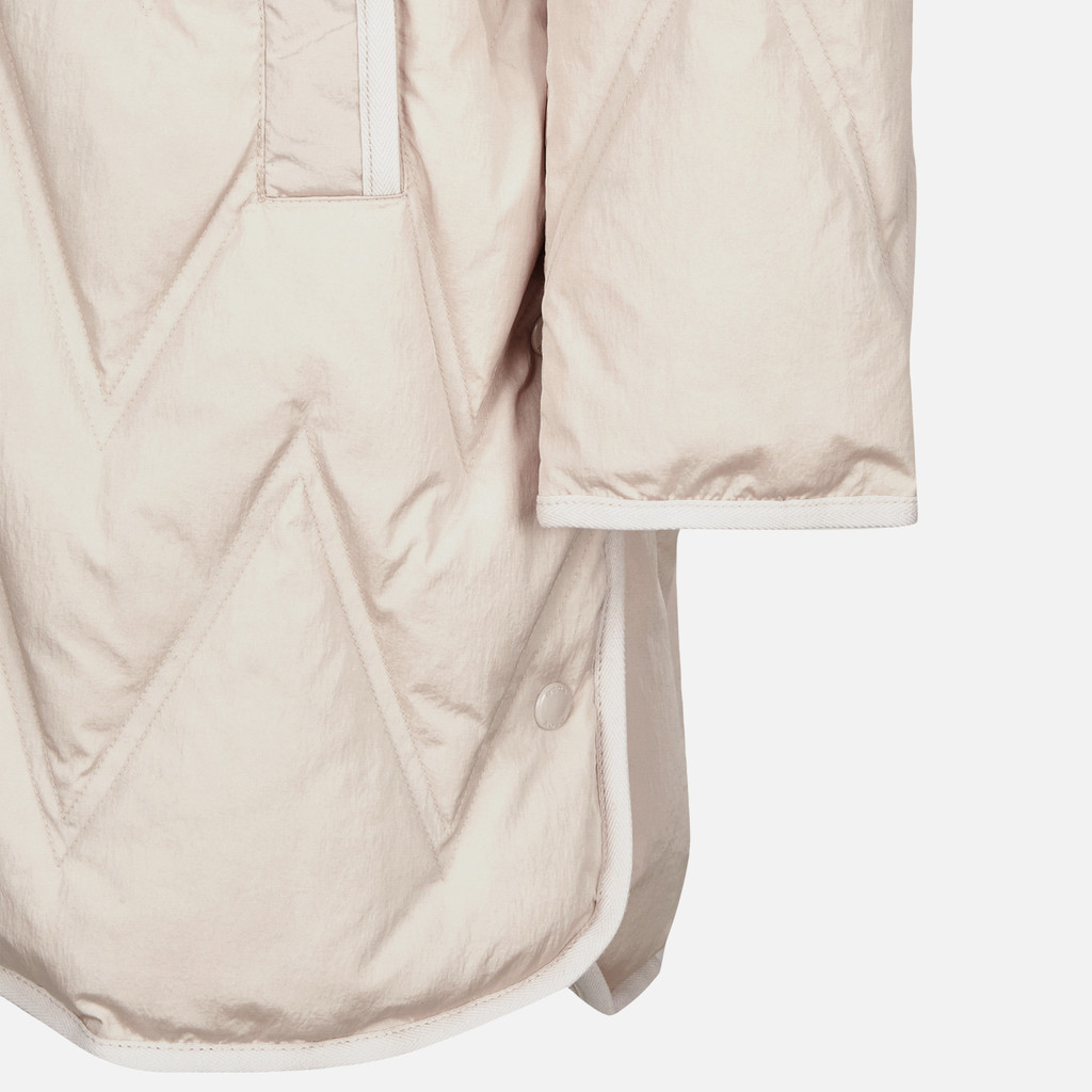 Full-length quilted coat PLUMMERY WOMAN Mid Moonbeam - image number 7 | GEOX