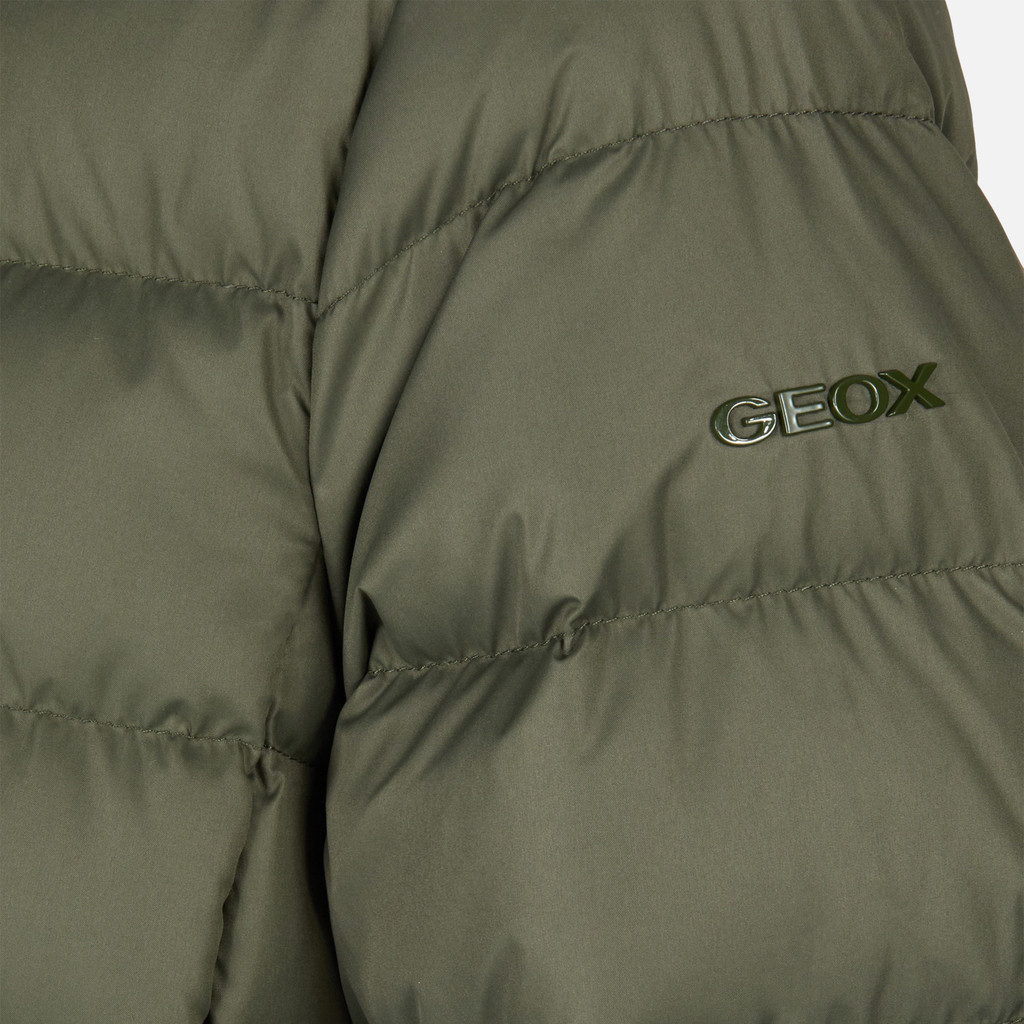 Full-length quilted coat CATRIA WOMAN Grape leaf - image number 7 | GEOX