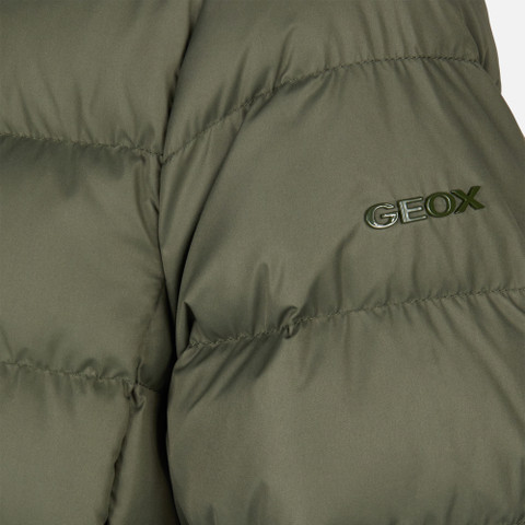 Full-length quilted coat CATRIA WOMAN Grape leaf - image number 7 | GEOX