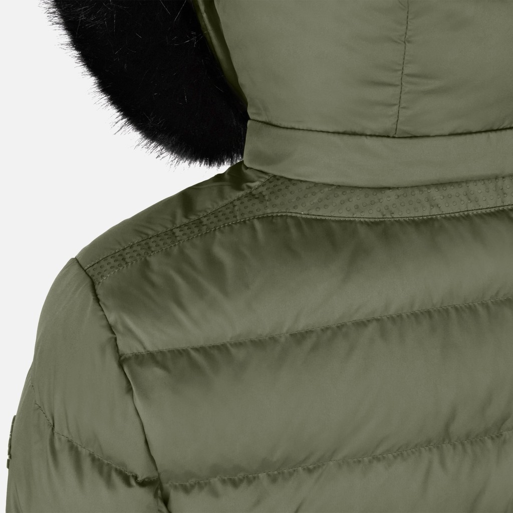 Lange Daunenjacke CATRIA DAME Militärgrün - image number 7 | GEOX