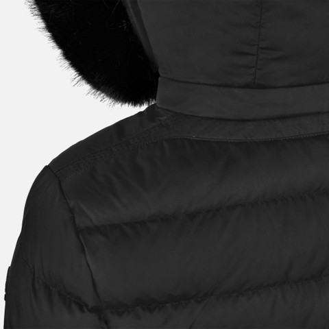 Full-length quilted coat CATRIA WOMAN Black - image number 3 | GEOX