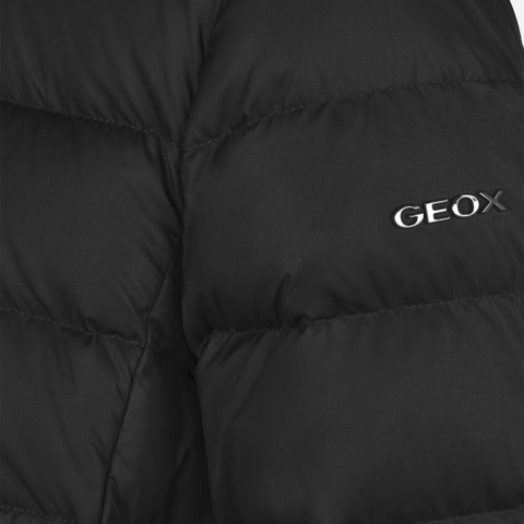 Full-length quilted coat CATRIA WOMAN Black - image number 4 | GEOX