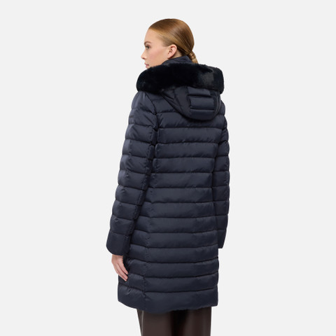 Full-length quilted coat BETTANIE WOMAN Sky captain - image number 5 | GEOX
