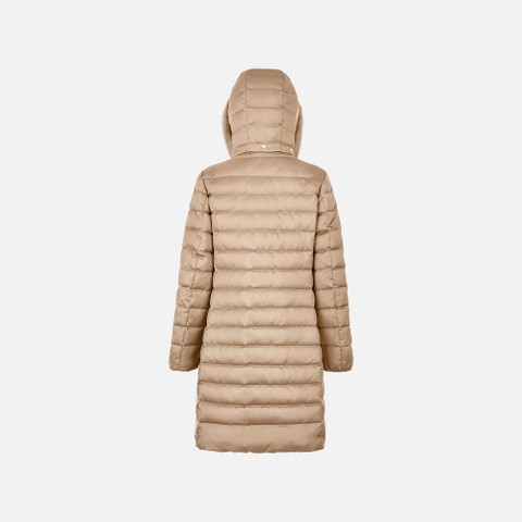 Full-length quilted coat BETTANIE WOMAN Natural - image number 6 | GEOX