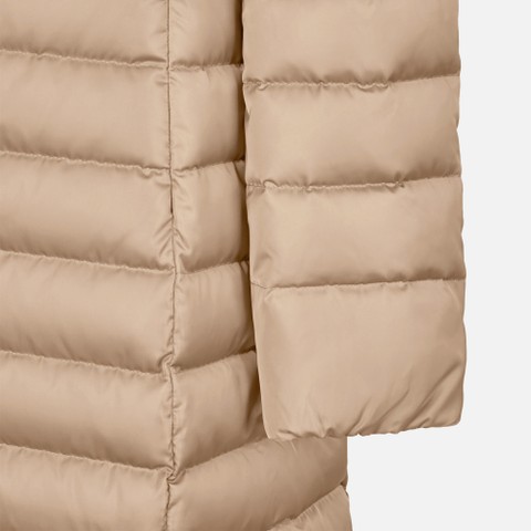 Full-length quilted coat BETTANIE WOMAN Natural - image number 8 | GEOX