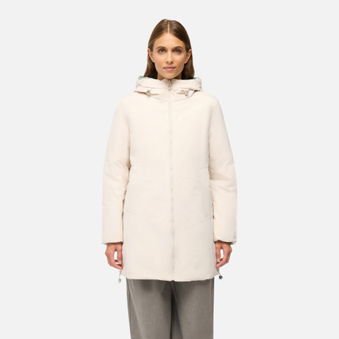 Parka long SPHERICA FEMME Gris/Vert - image number 1 | GEOX