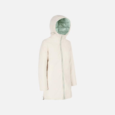 Parka long SPHERICA FEMME Gris/Vert - image number 2 | GEOX