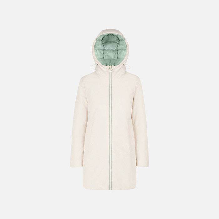 Long parka SPHERICA WOMAN Mid Moonbeam/Iceberg green | GEOX
