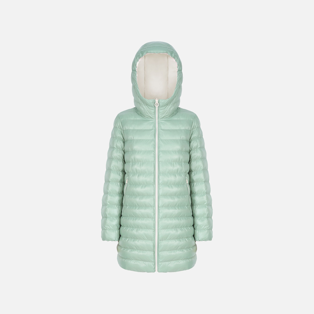 Parka long SPHERICA FEMME Gris/Vert - image number 9 | GEOX