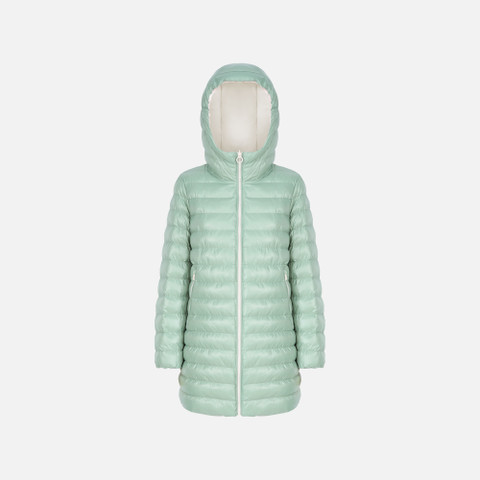Parka long SPHERICA FEMME Gris/Vert - image number 9 | GEOX