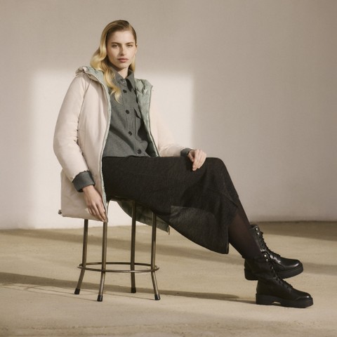 Long parka SPHERICA WOMAN Mid Moonbeam/Iceberg green - image number 11 | GEOX