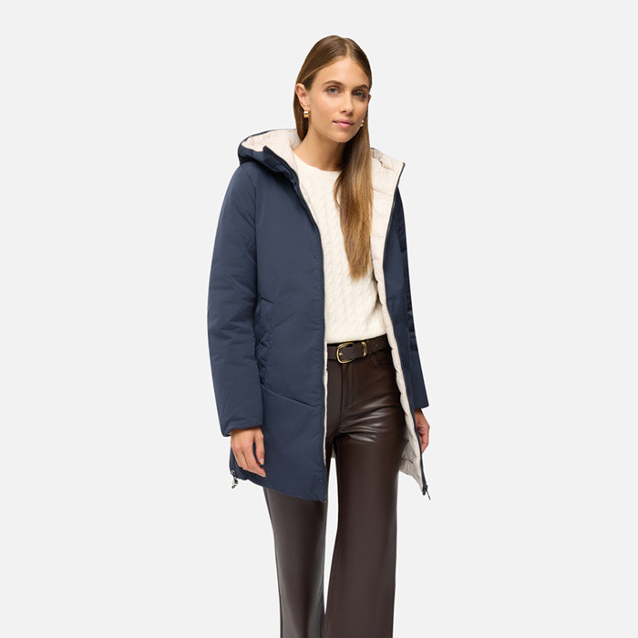 Long parka SPHERICA WOMAN Sky captain/Mid Moonbeam | GEOX