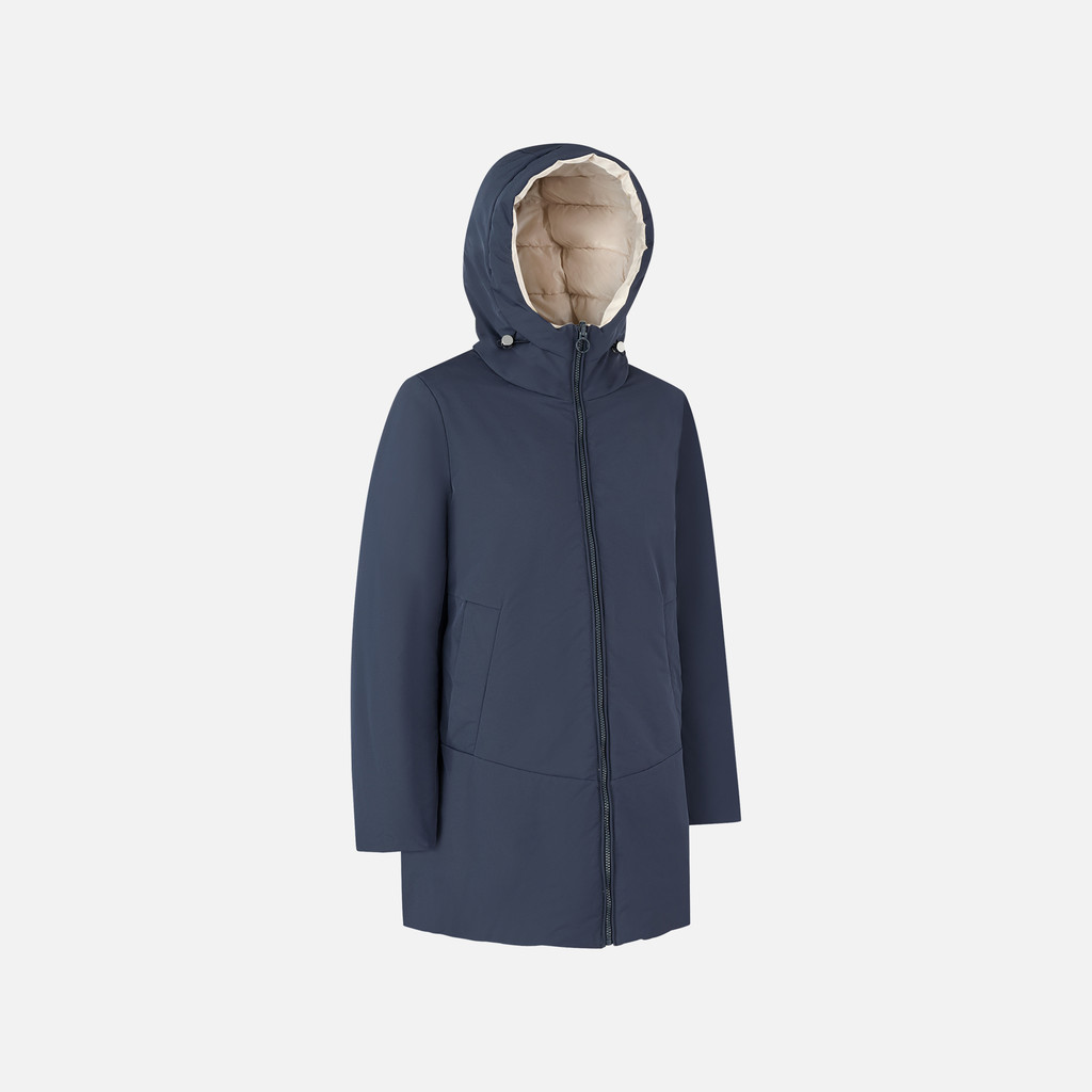 Veste matelassée SPHERICA FEMME Bleu/Beige clair - image number 7 | GEOX