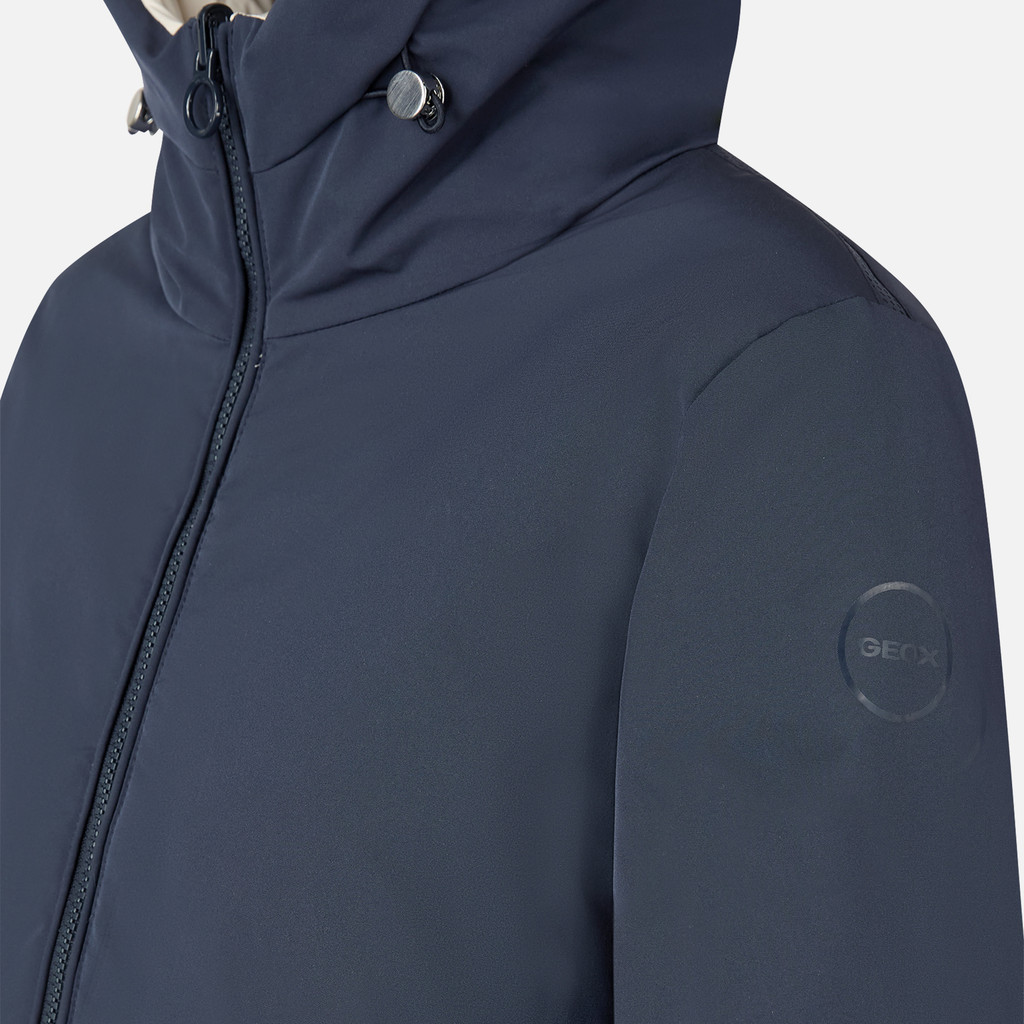 Veste matelassée SPHERICA FEMME Bleu/Beige clair - image number 9 | GEOX