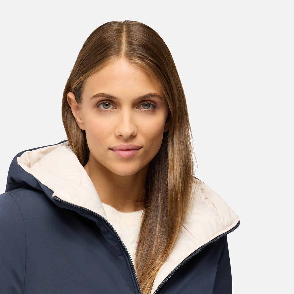 Veste matelassée SPHERICA FEMME Bleu/Beige clair - image number 3 | GEOX