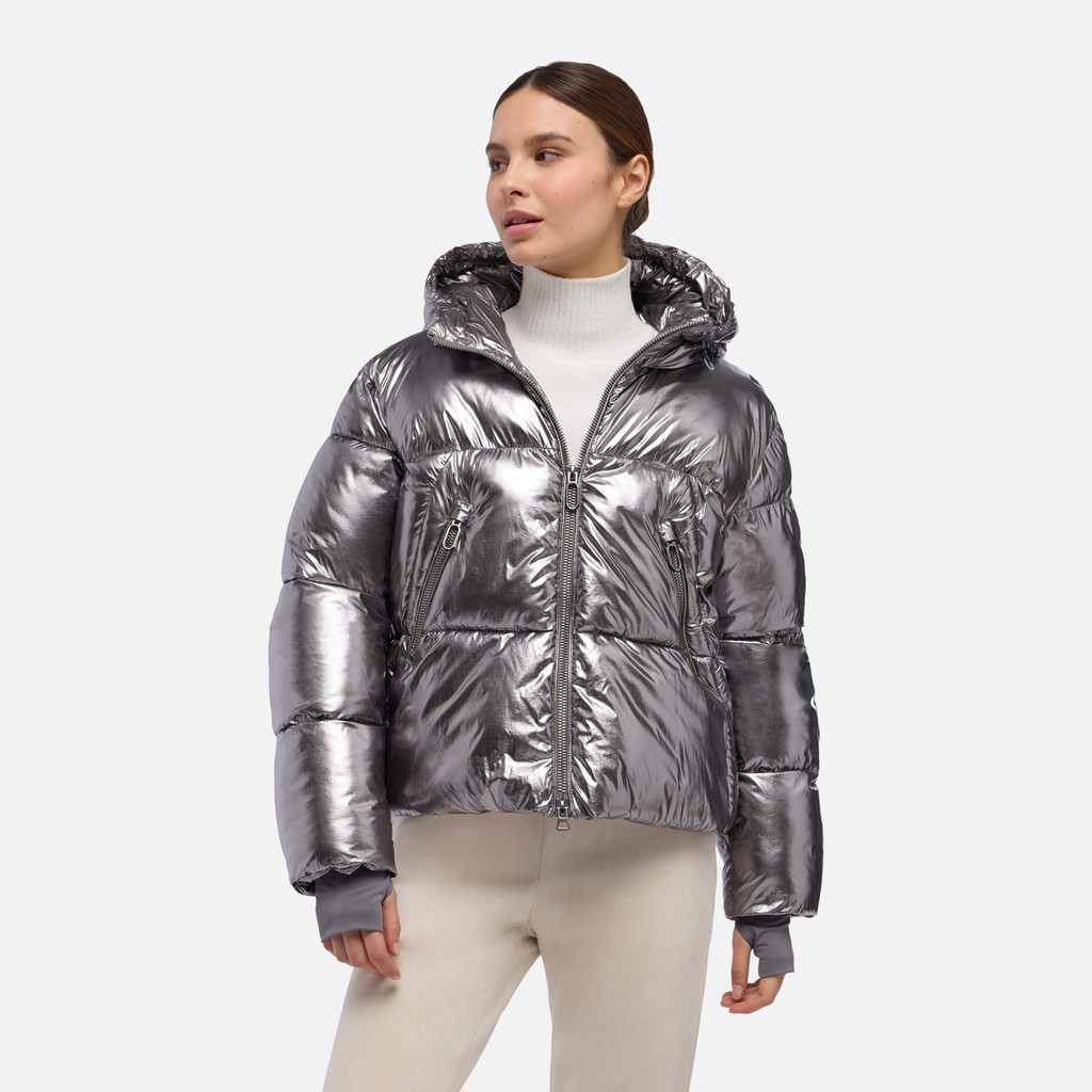 Bomber jacket SPHERICA WOMAN Gunmetal - image number 3 | GEOX