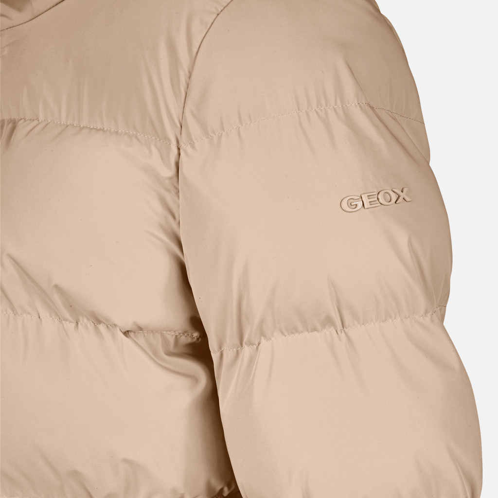 Quilted parka VILDE WOMAN Natural - image number 4 | GEOX