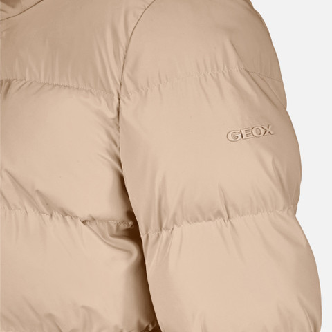 Quilted parka VILDE WOMAN Natural - image number 4 | GEOX