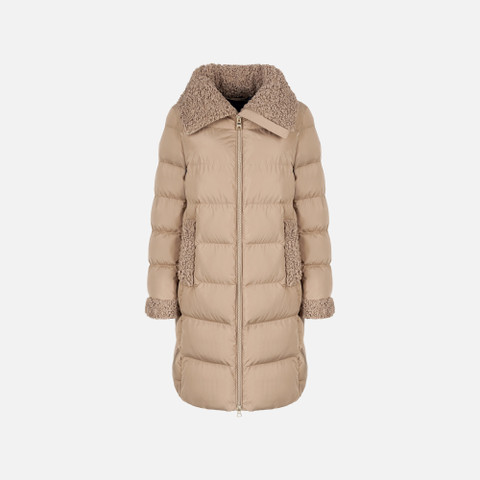 Quilted jacket VILDE WOMAN Natural - image number 0 | GEOX