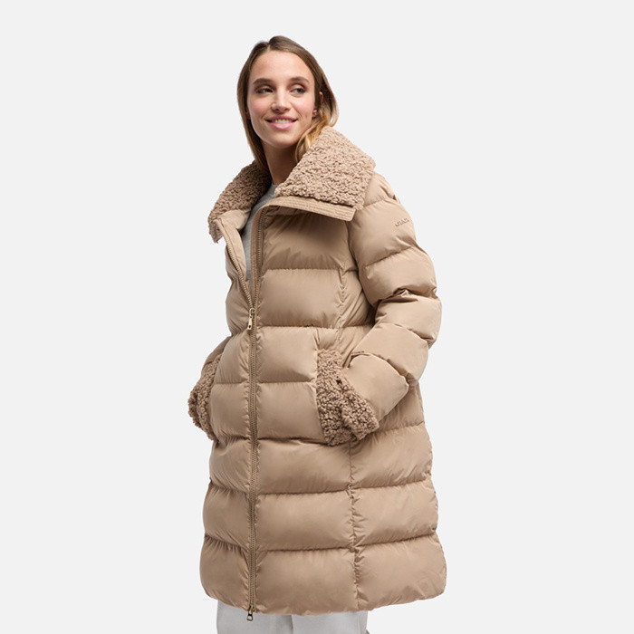 Quilted jacket VILDE WOMAN Natural | GEOX