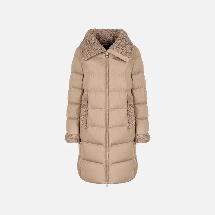 Quilted jacket VILDE WOMAN Natural | GEOX