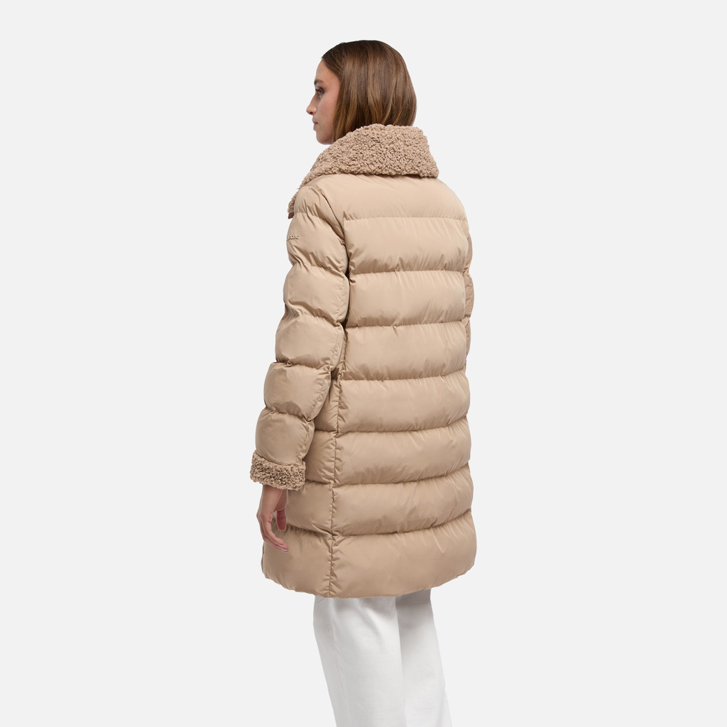 Quilted jacket VILDE WOMAN Natural - image number 5 | GEOX