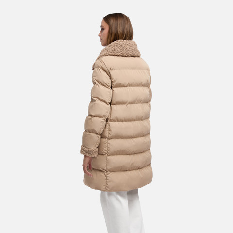 Quilted jacket VILDE WOMAN Natural - image number 5 | GEOX