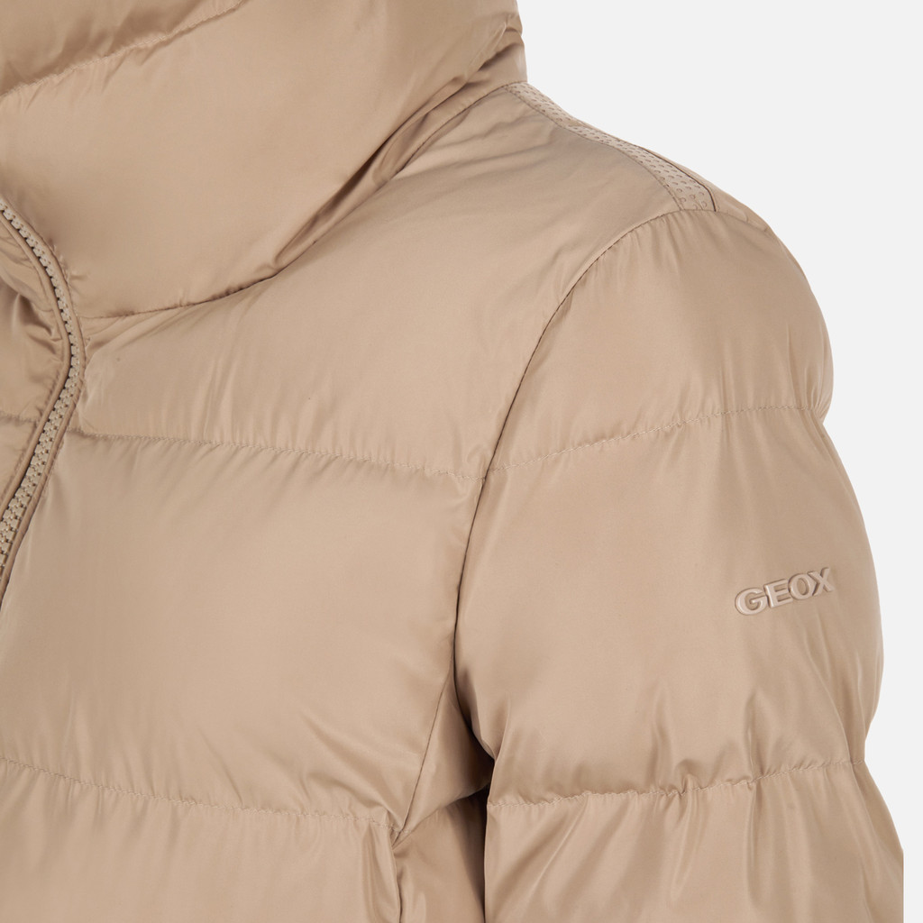 Quilted jacket VILDE WOMAN Natural - image number 7 | GEOX