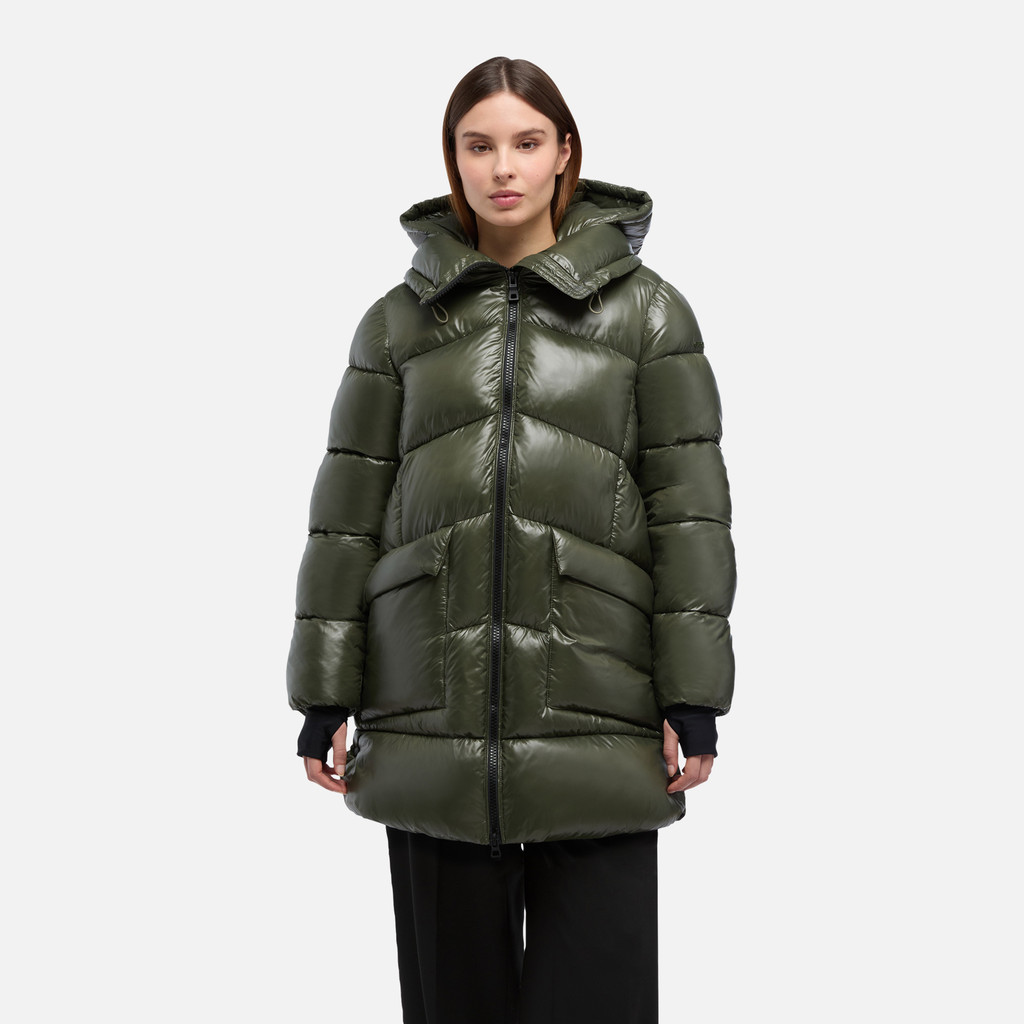 Quilted parka SERILDA WOMAN Grape leaf - image number 1 | GEOX