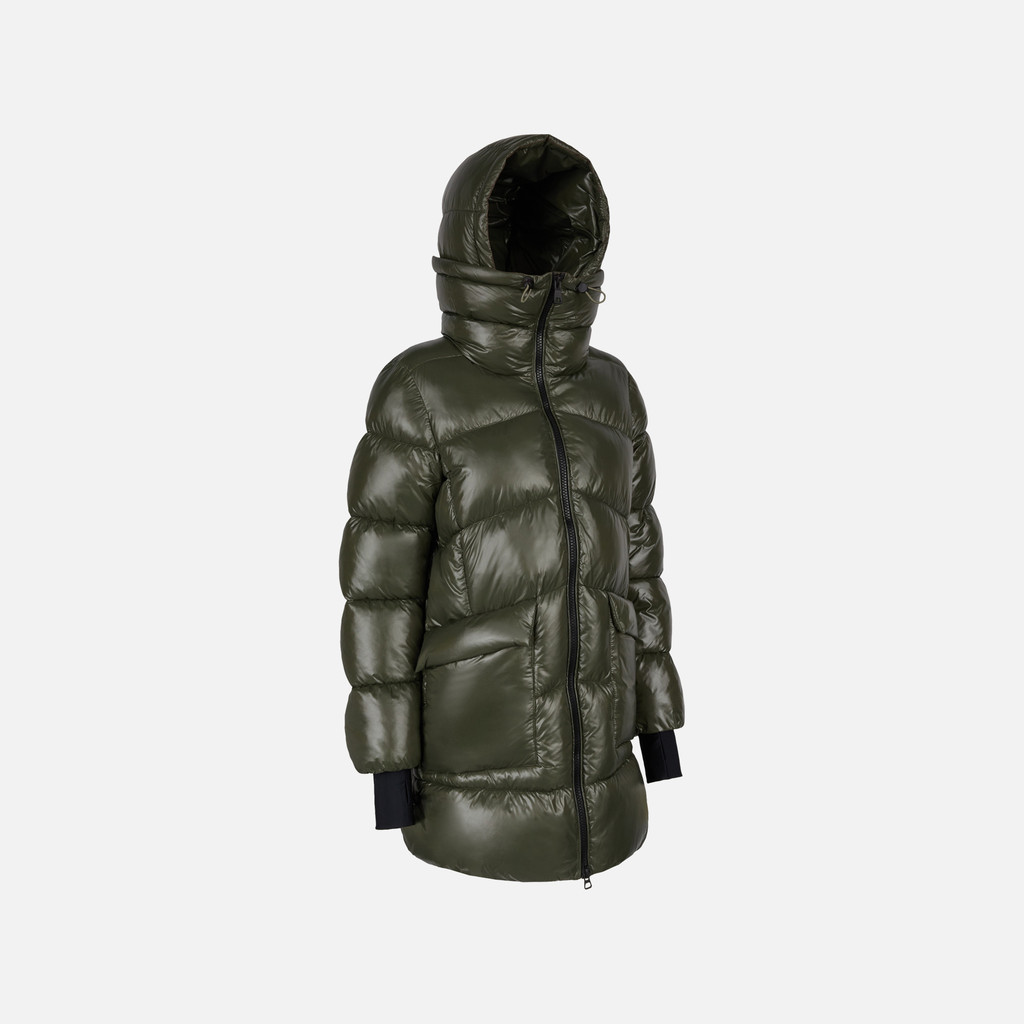 Quilted parka SERILDA WOMAN Grape leaf - image number 2 | GEOX