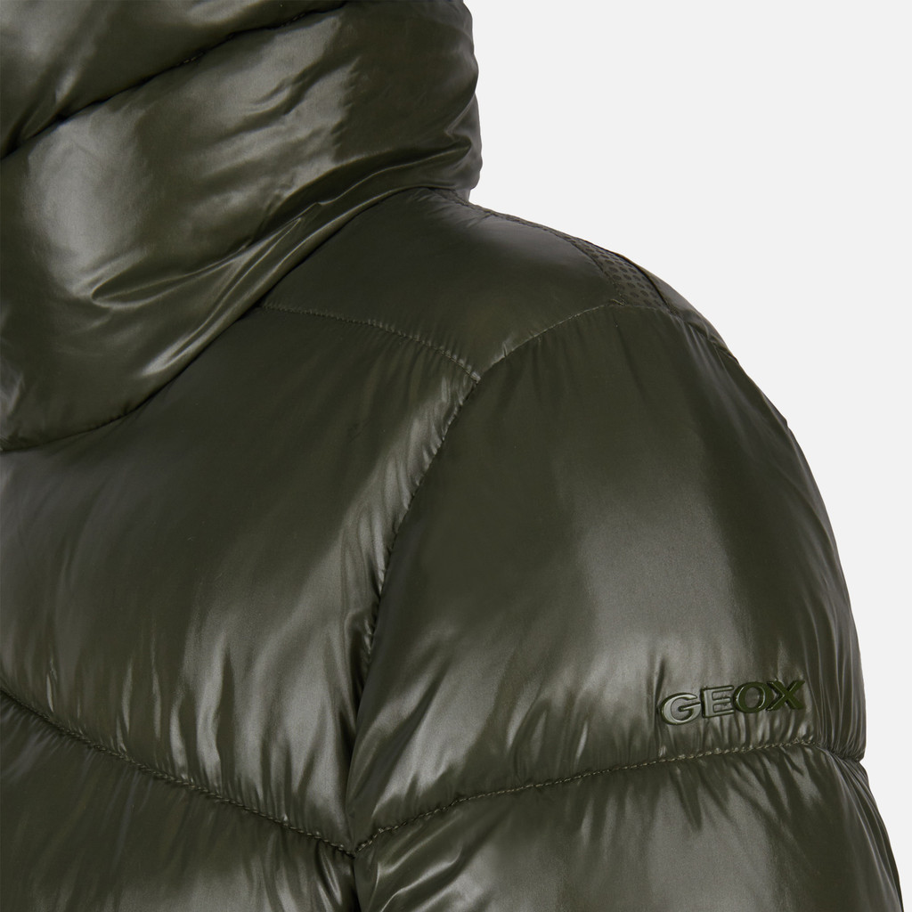 Quilted parka SERILDA WOMAN Grape leaf - image number 7 | GEOX