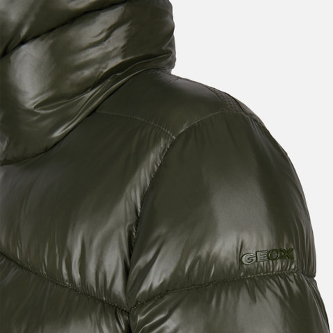 Quilted parka SERILDA WOMAN Grape leaf - image number 7 | GEOX