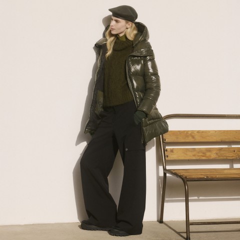 Parka acolchada SERILDA MUJER Verde militar - image number 9 | GEOX