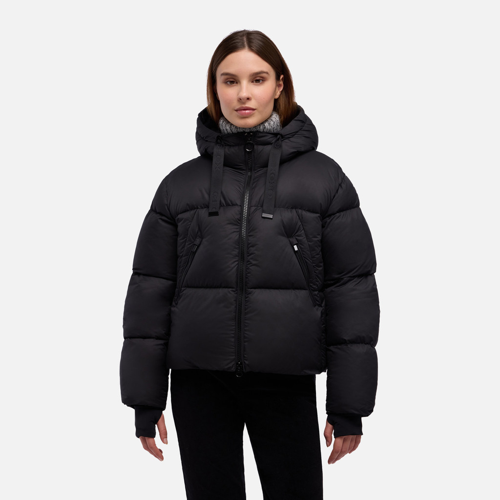 Quilted parka SPHERICA WOMAN Black - image number 1 | GEOX