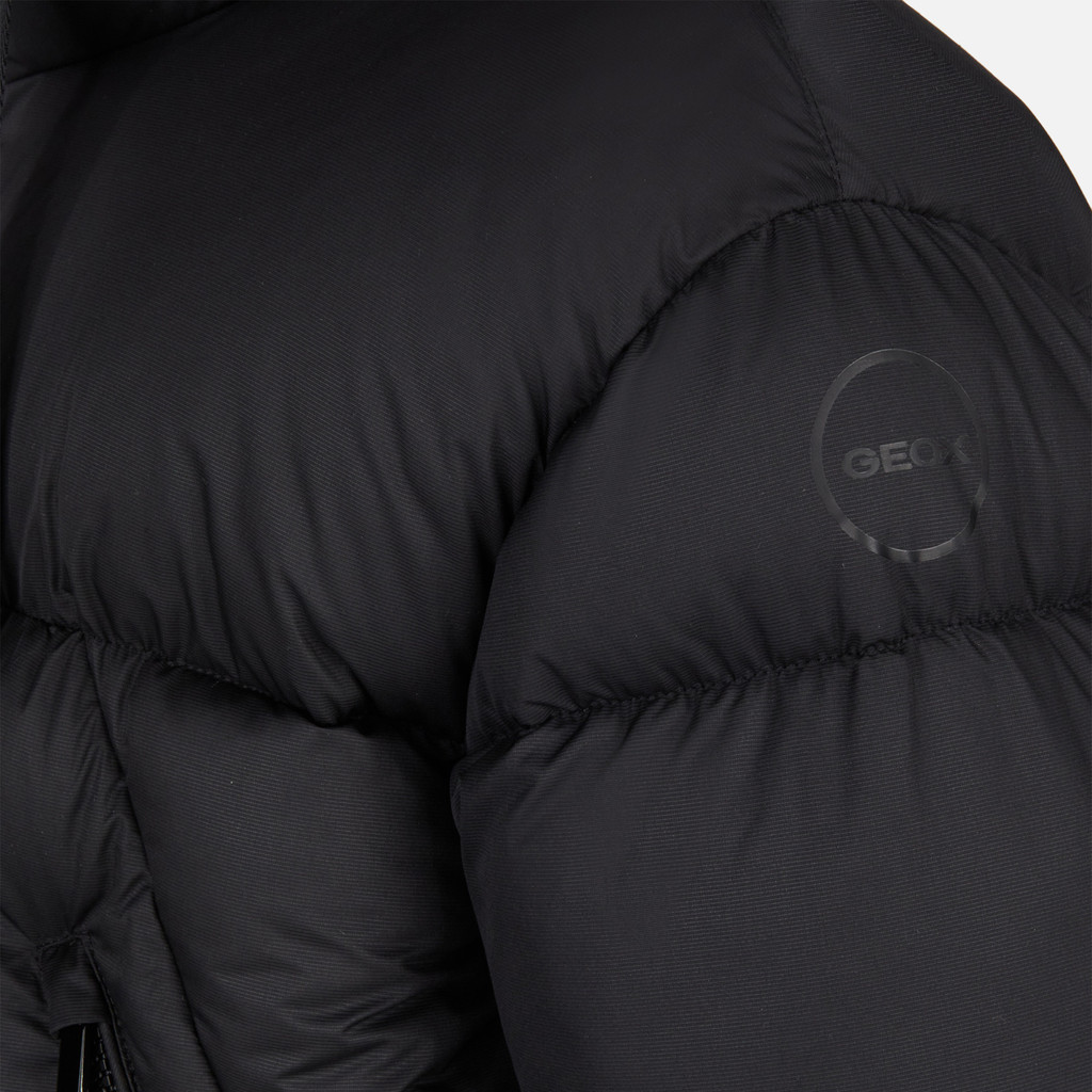 Quilted parka SPHERICA WOMAN Black - image number 7 | GEOX