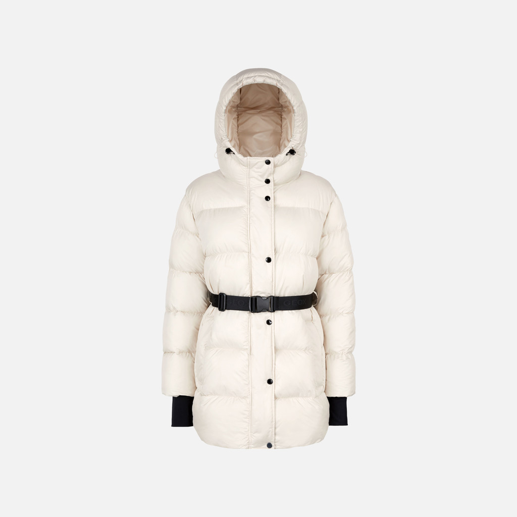 Quilted parka SPHERICA WOMAN Mid Moonbeam - image number 0 | GEOX