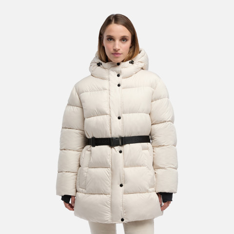 Quilted parka SPHERICA WOMAN Mid Moonbeam - image number 1 | GEOX