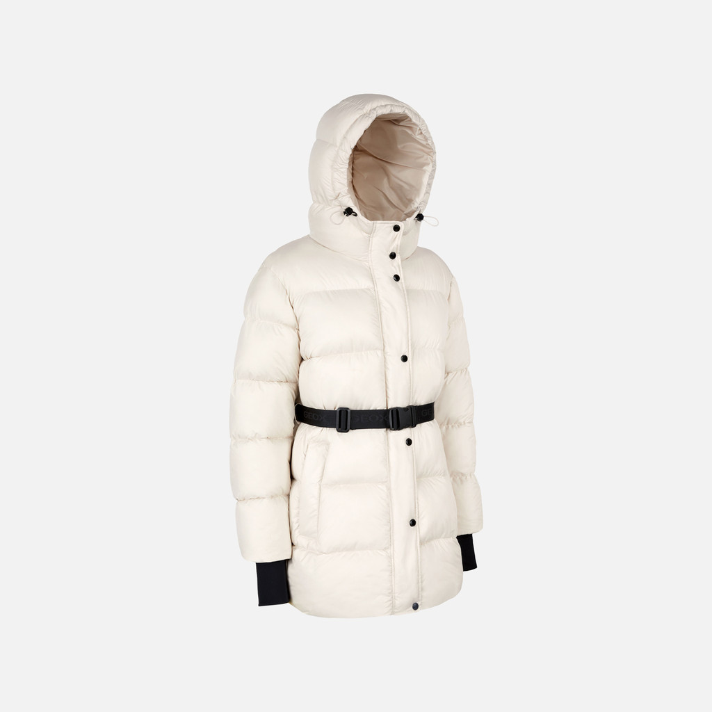Quilted parka SPHERICA WOMAN Mid Moonbeam - image number 2 | GEOX