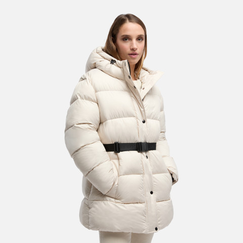 Quilted parka SPHERICA WOMAN Mid Moonbeam - image number 3 | GEOX