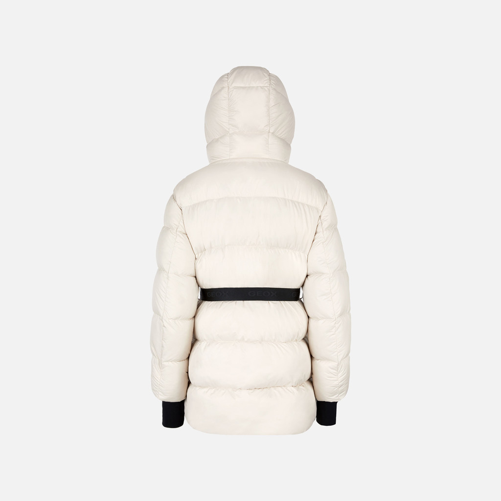 Quilted parka SPHERICA WOMAN Mid Moonbeam - image number 4 | GEOX